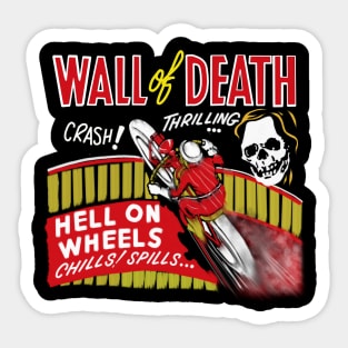 Motorcycle wall of death hell on wheels Sticker